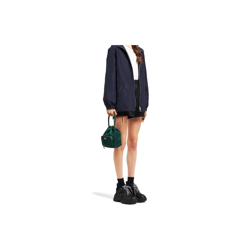 PRADA Leather Bucket Bags Shoulder Bags Handbags Women's Succulent Green-4