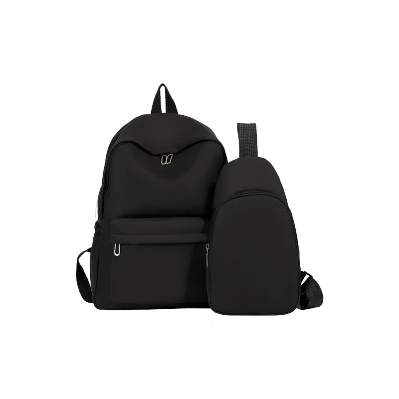 GOX Nylon Backpack Regular Unisex Ecru/Black/Purple/Green/Blue/Pink/Yellow/Orange Red-6