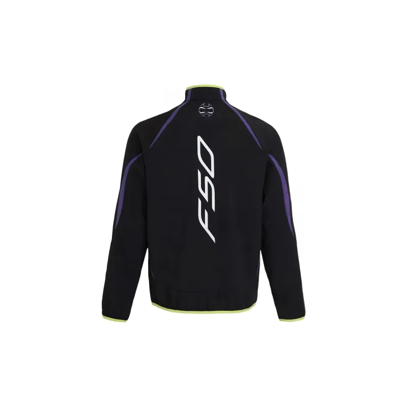 Adidas Retro Sports Stripes Multicolor Stand Collar Jackets Men's Black-1