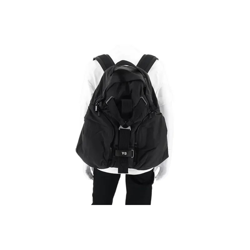Y 3 Recycled Nylon Backpack Regular Unisex Black-3