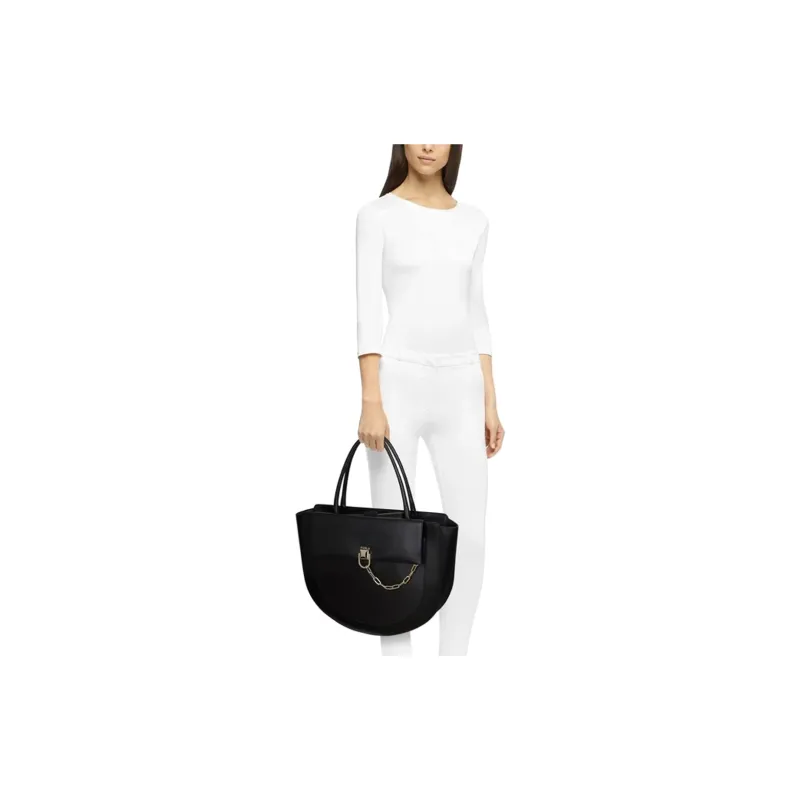 Furla Miss Mimi Collection Cow Leather Large Handbag Extra Large Women's Black-2
