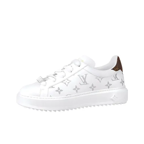 LOUIS VUITTON Time Out Casual Shoes Women's Low-Top White/Gray