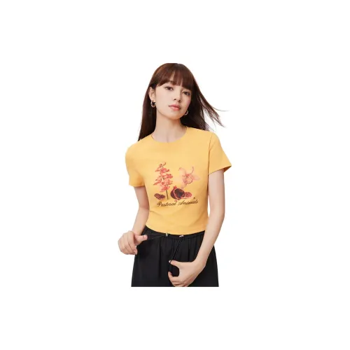 Love to serve T-Shirts Women's Orange Yellow