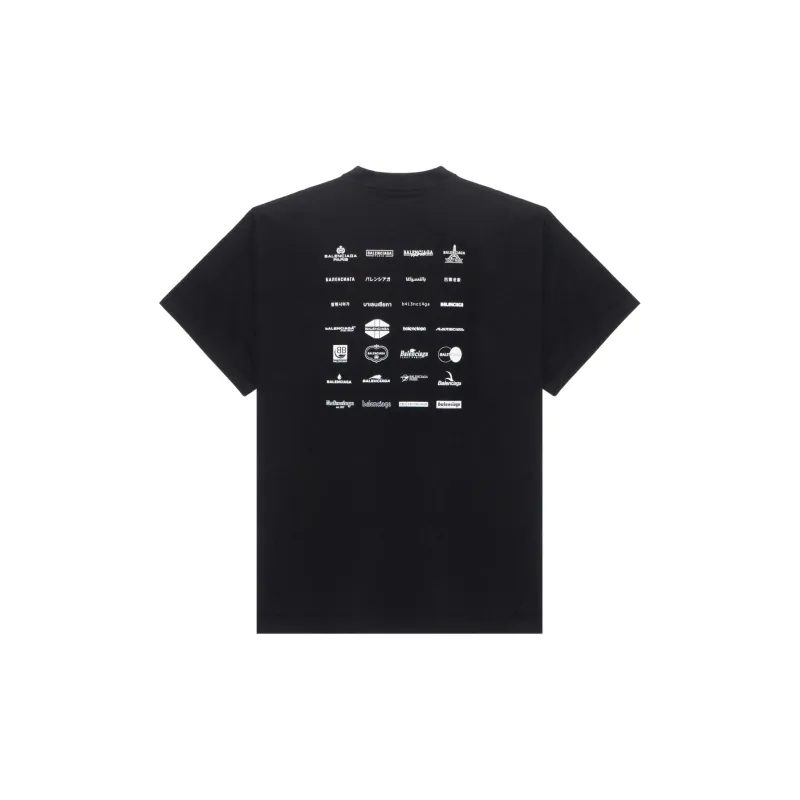 Balenciaga T Shirt Loose Fit Style Unisex Black-1