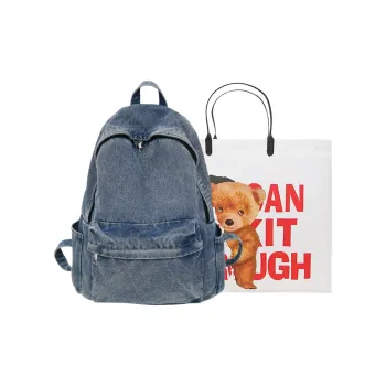 Worm's Home Denim Backpack Regular Unisex Multicolor