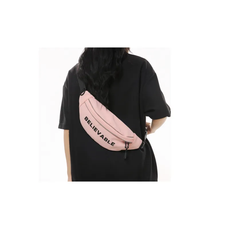 OURFUN Nylon Sling Bag Unisex White/Black/Red/Green/Blue/Pink-3