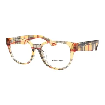 Burberry Round Eyeglass Frames Women's Plaid