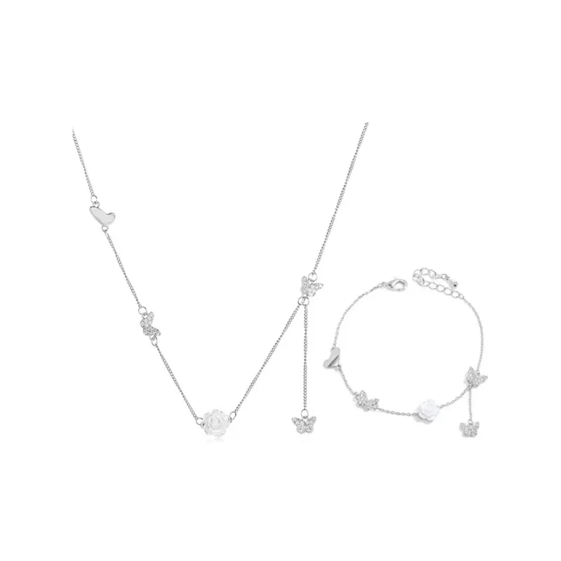 Silver Trim Alloy Necklaces Women's-7
