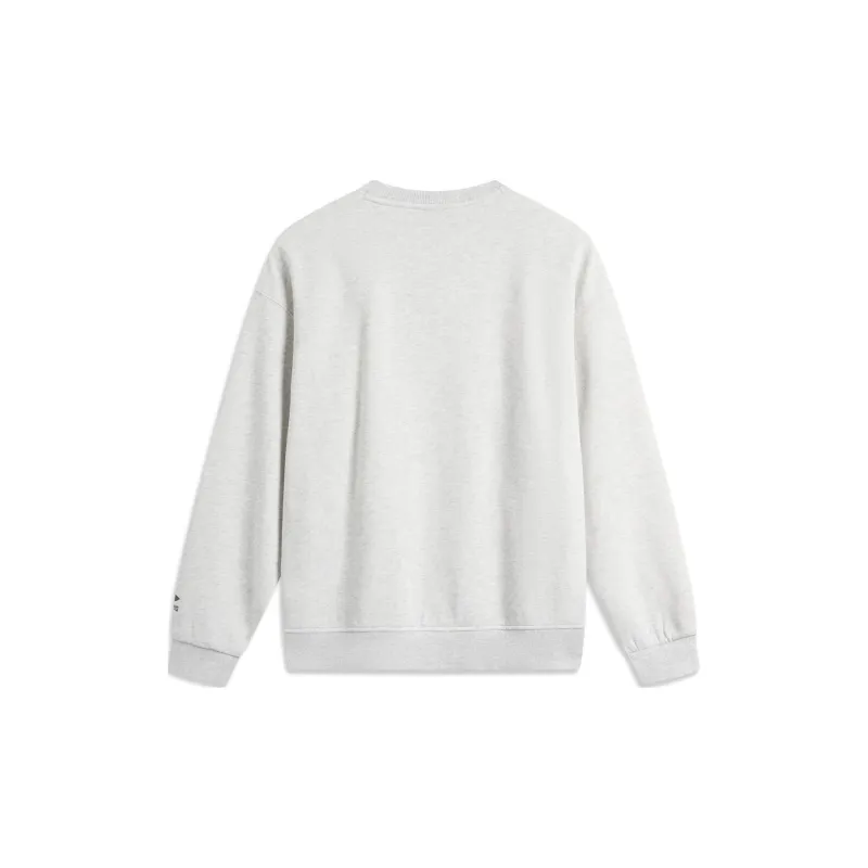 LiNing Sports Fashion Collection Sweatshirt Unisex Heather Gray Deep Antarctic Gray-1