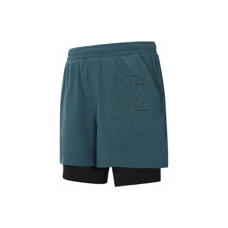 Lululemon Pace Breaker Sports Shorts Men Teal-2