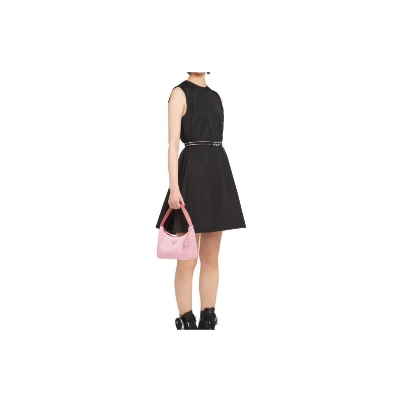 PRADA Nylon Hobo Bag, Shoulder Bag, Handbag Women's Cherry Blossom Pink-3