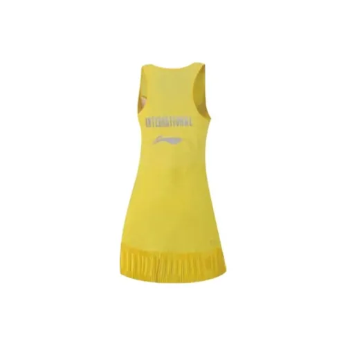 LiNing Sleeveless Dress Women's Yellow