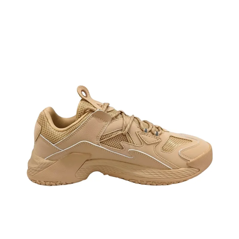 PEAK Magic Bullets Er Pu Anti Slip And Wear Resistant Height Increasing Low Top Casual Shoes Men's Yellow Mud-1