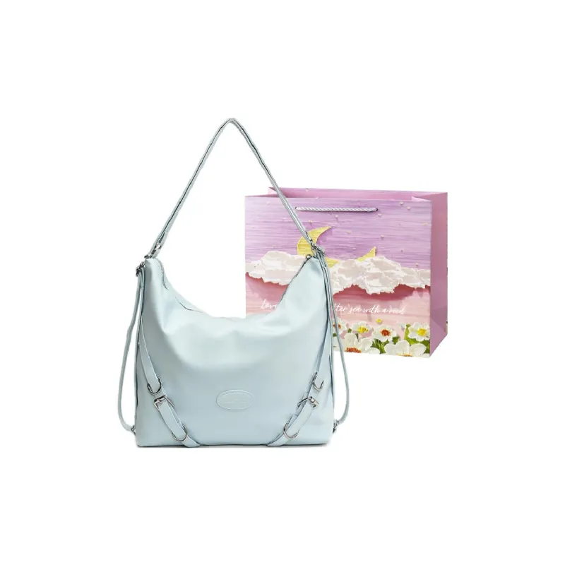 Bansusu Pu Double Shoulder Handbag, Shoulder Bag Women's White/Blue/Black/Silver-12