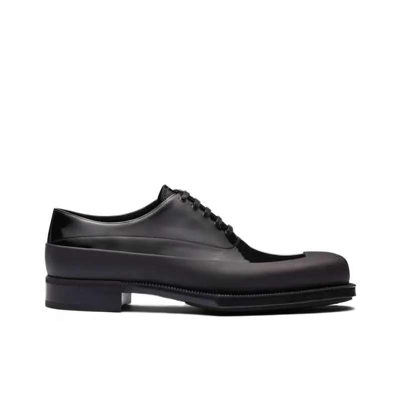 PRADA Patent Leather Derby Shoes-1