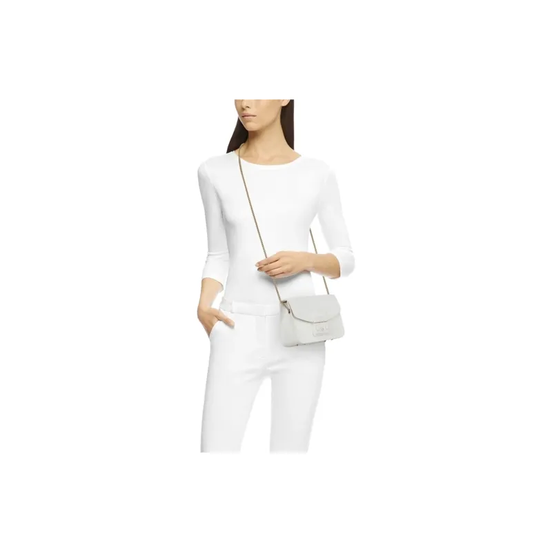 Furla Metropolis Collection Cow Leather One Shoulder Handbag Crossbody Bag Mini Women's White-4