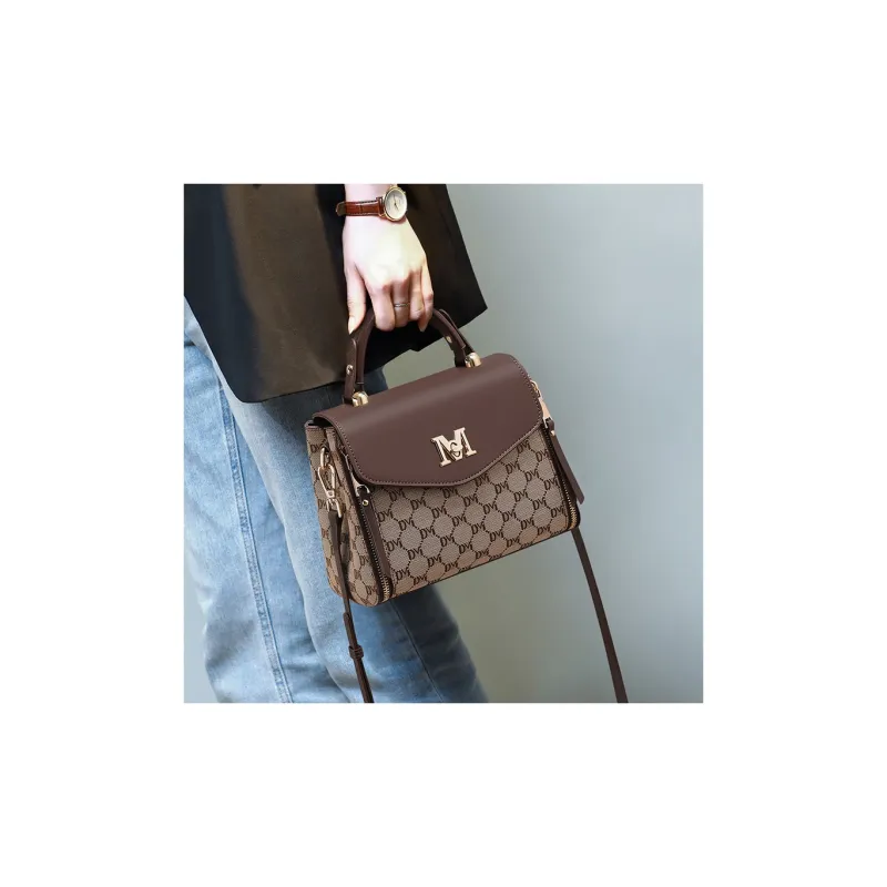 VINEY Fabric Handbag, Crossbody Bag, Shoulder Bag Regular Women's Coffee-8