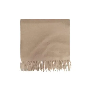 MaxMara Logo Embroidered Fringed Scarf