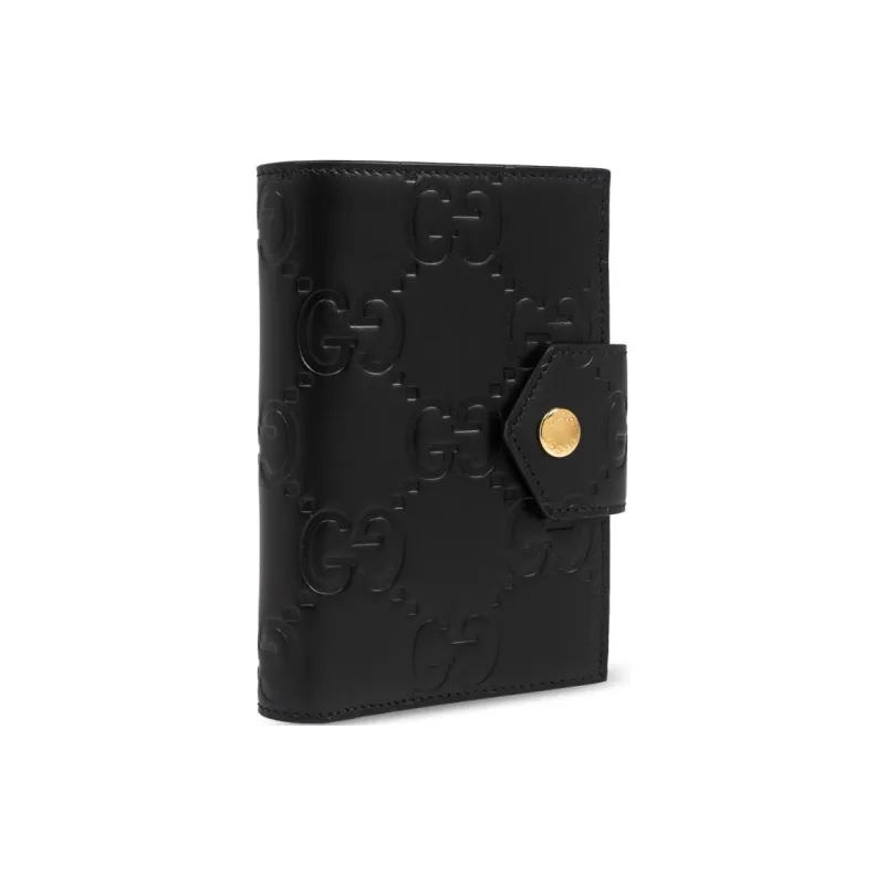 GUCCI Leather Passport Holder Women's Black-1