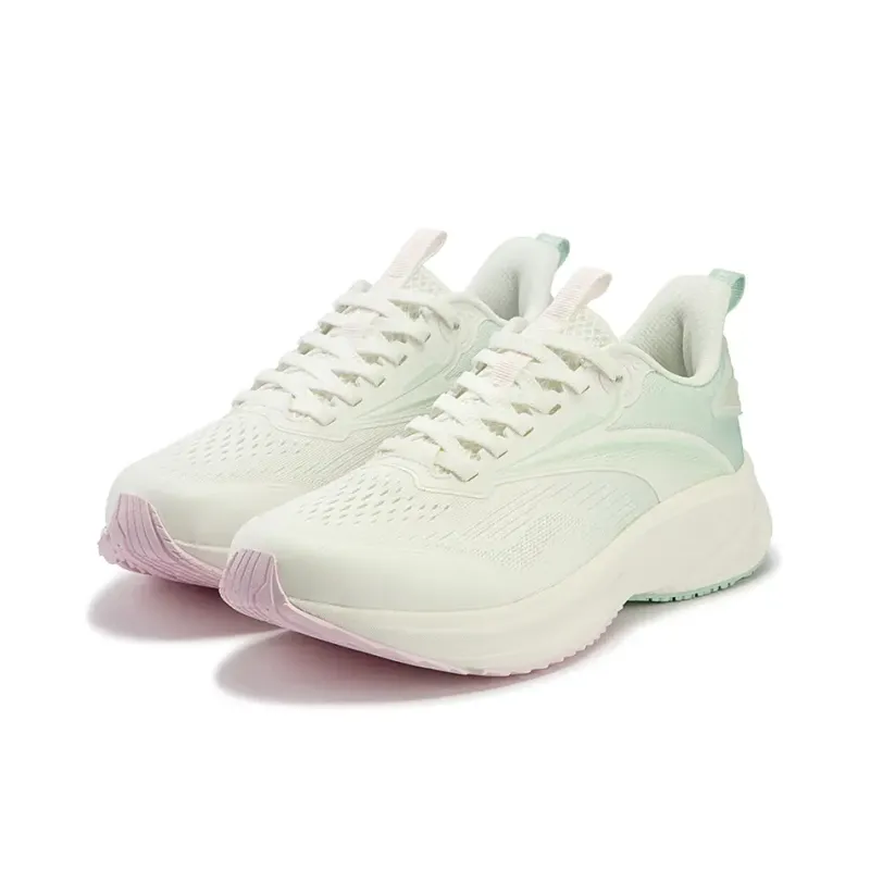 361° Speed Breathable Low-Top Running Shoes Women's Feather White Brook Green-2