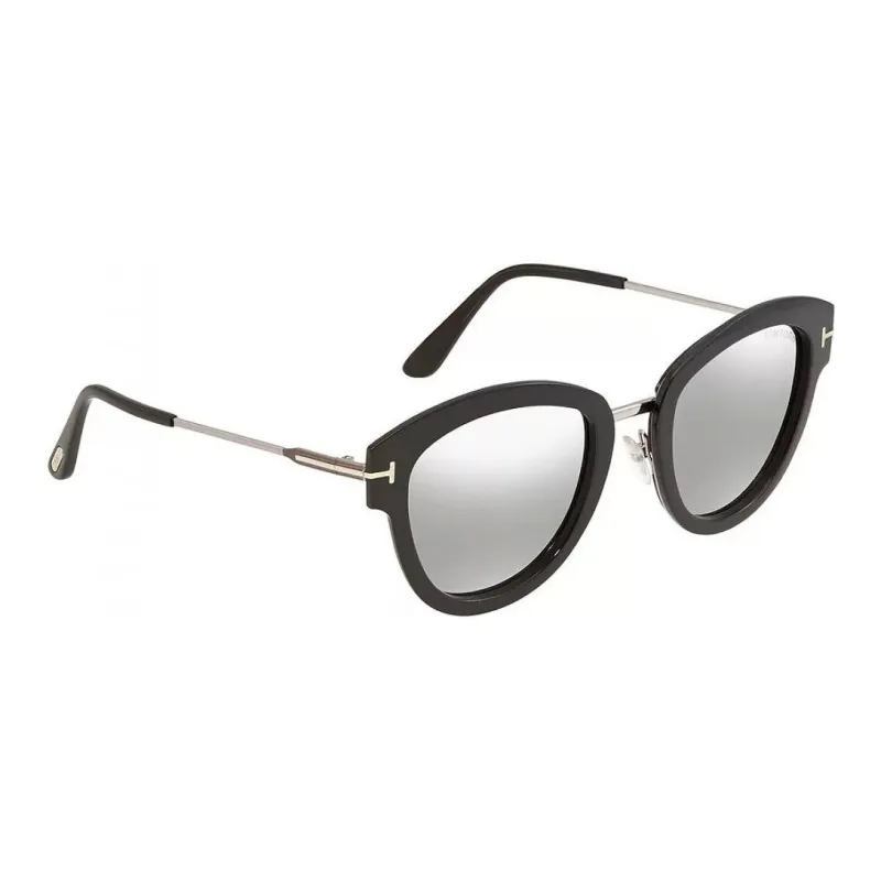 TOM FORD Metal Irregular Shape Sunglasses Women's Black-1