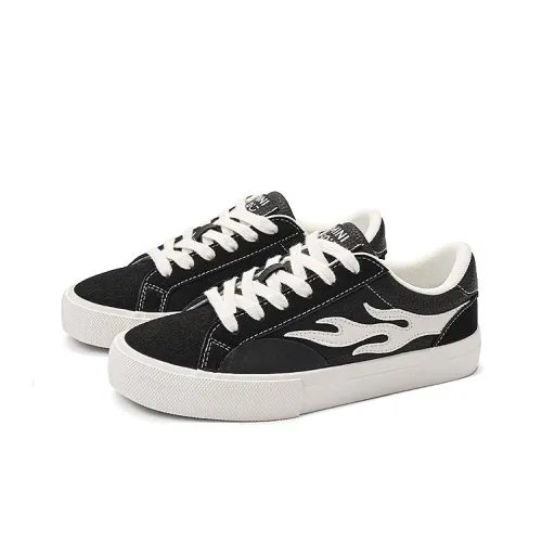 MINISO Genki M Series Skateboard Shoes Unisex Low-Top Classic Black White