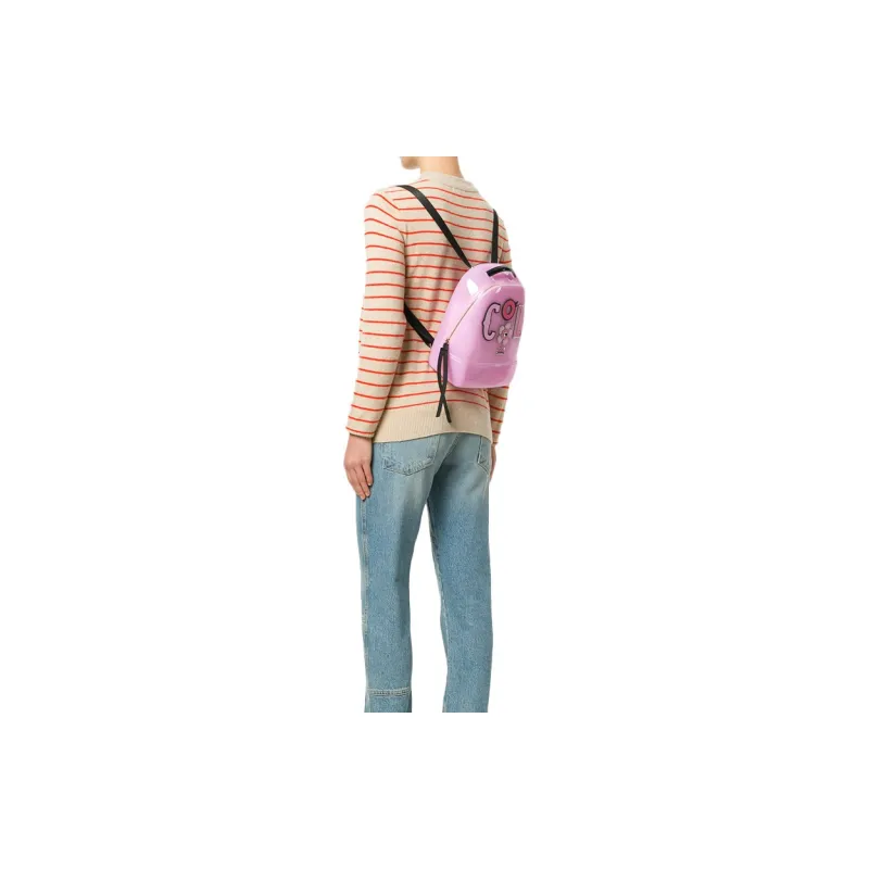 Furla Candy PVC Polyvinyl Chloride Backpack Women's Pink-4