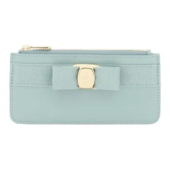 FERRAGAMO Calfskin Coin Purse Regular Women's Light Blue