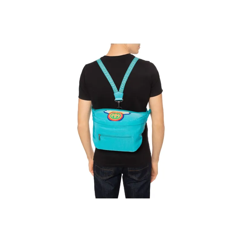 GUCCI Nylon Fanny Pack Backpack Backpack Sling Bag Unisex Blue-4