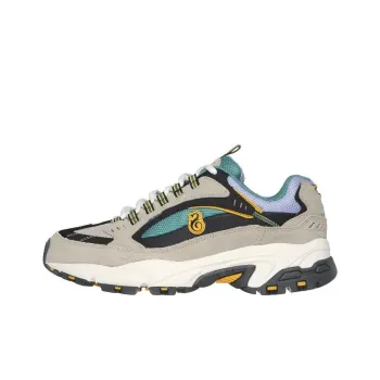 Skechers SNOOP Anti-Slip Wear-Resistant Casual Shoes Men's Gray Black