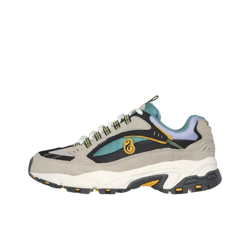 Skechers SNOOP Anti-Slip Wear-Resistant Casual Shoes Men's Gray Black-0