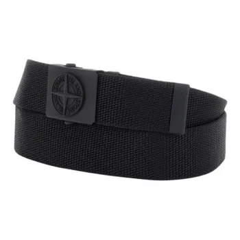STONE ISLAND Polyamide Belt Men's Black Width 3.5CM