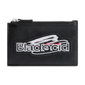 Balenciaga Logo Patch Zipped Card Holder