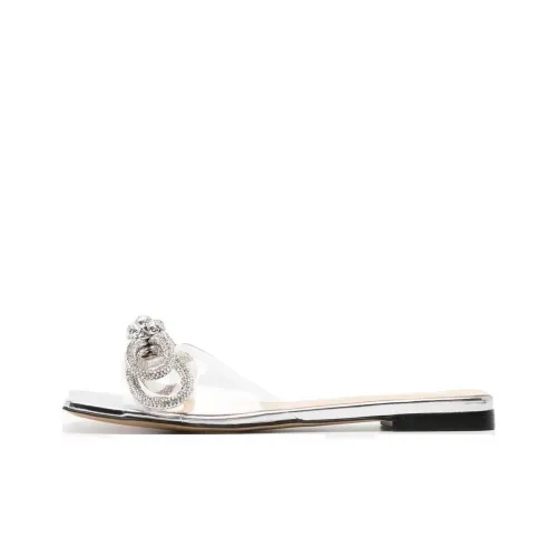 MACH & MACH Slide Slippers Women's Silver