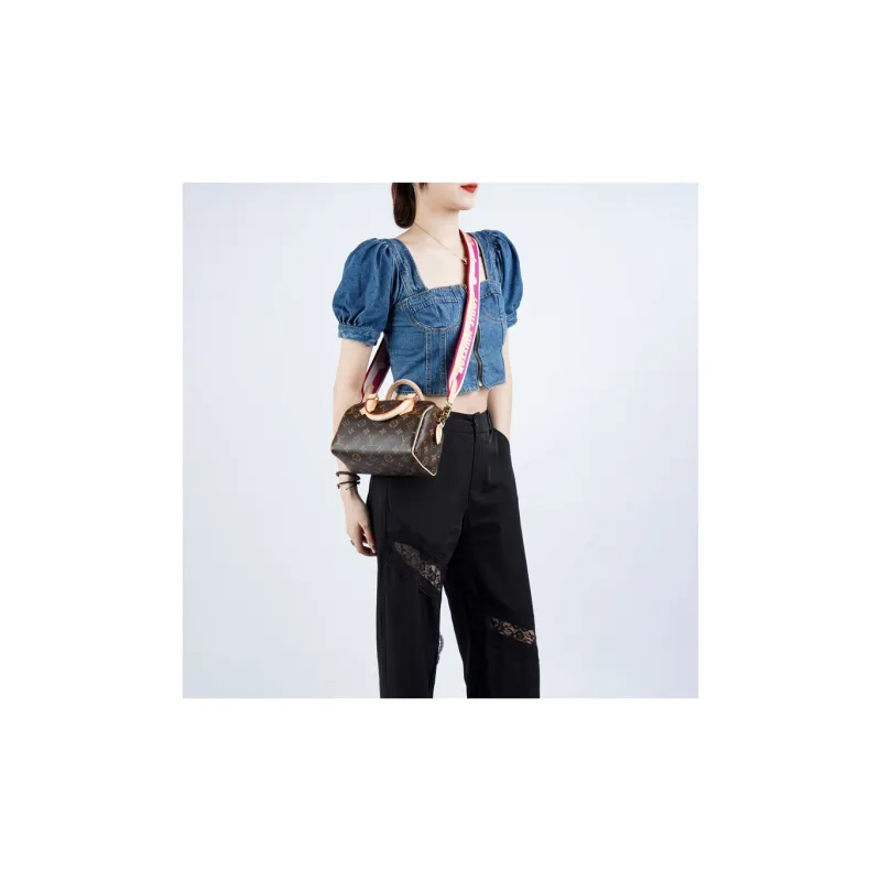 LOUIS VUITTON Speedy Bandouliere 20 Monogram Fuchsia-8
