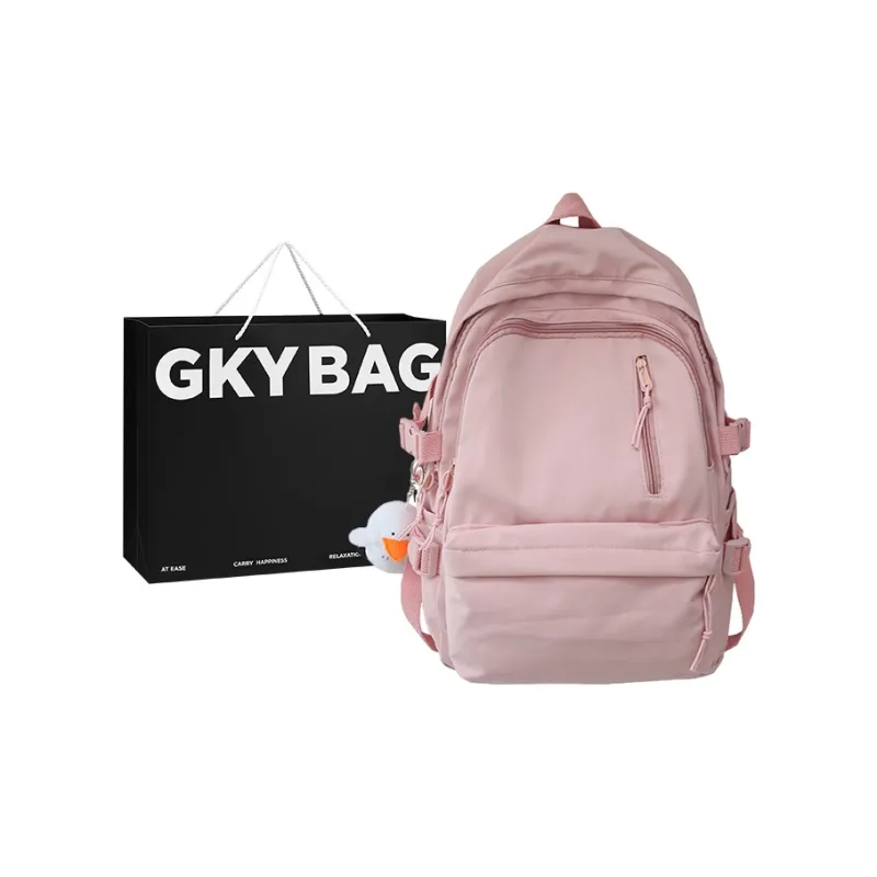 GKY Nylon Backpack Regular Unisex Blue/Black/Pink/Yellow/White-10