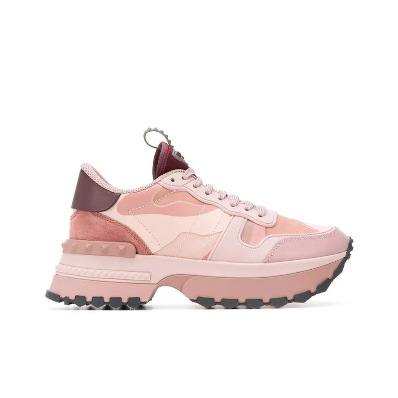 Valentino Rockrunner Wear Resistant Low Top Casual Shoes Women's Pink-1