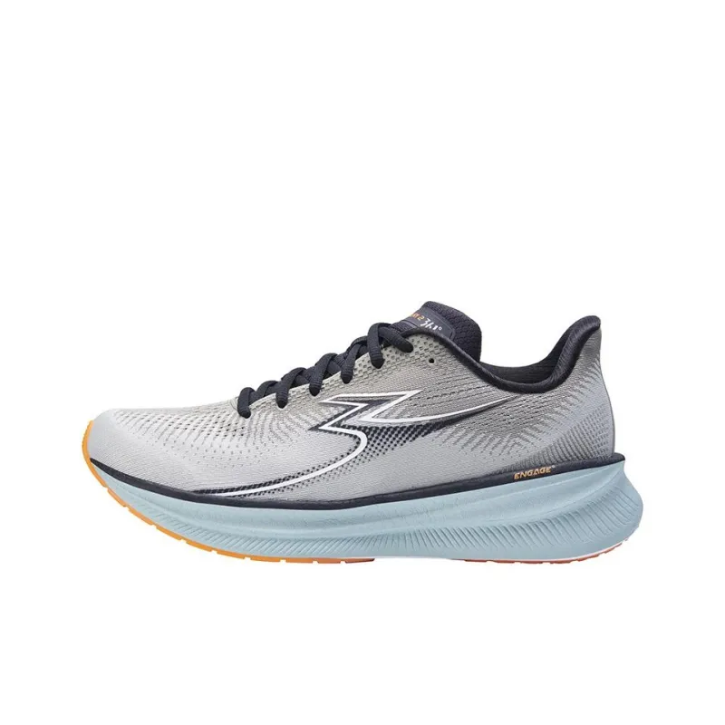 361° Wear-Resistant Slip-Resistant Low-Top Casual Running Shoes Men's White Gray-0