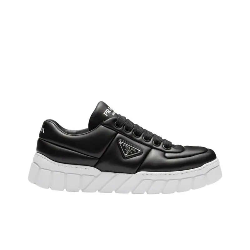 PRADA Wear-Resistant Low-Top Sports Casual Shoes Men's Black White-1