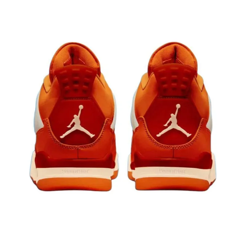 Jordan Air Jordan 4 Non-slip Wear-resistant Shock Absorption Mid-Top Vintage Basketball Shoes Men's Orange-3