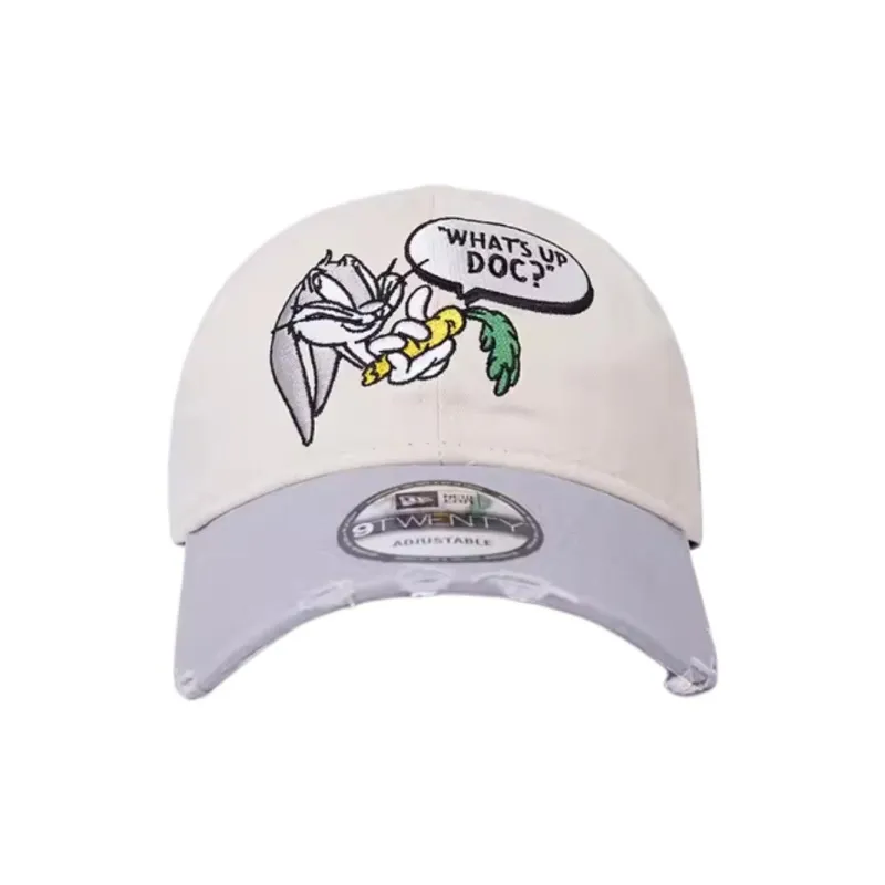 New Era Cotton Baseball Caps Unisex Milk White-1