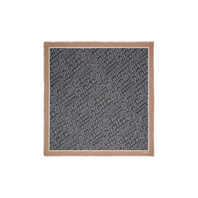 Mulberry Logo-print Modal-blend Scarf-0