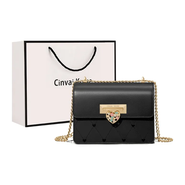 Simvay Clos Cow Leather With Synthetic Leather Shoulder Bag Crossbody Bag Women's White/Black-7