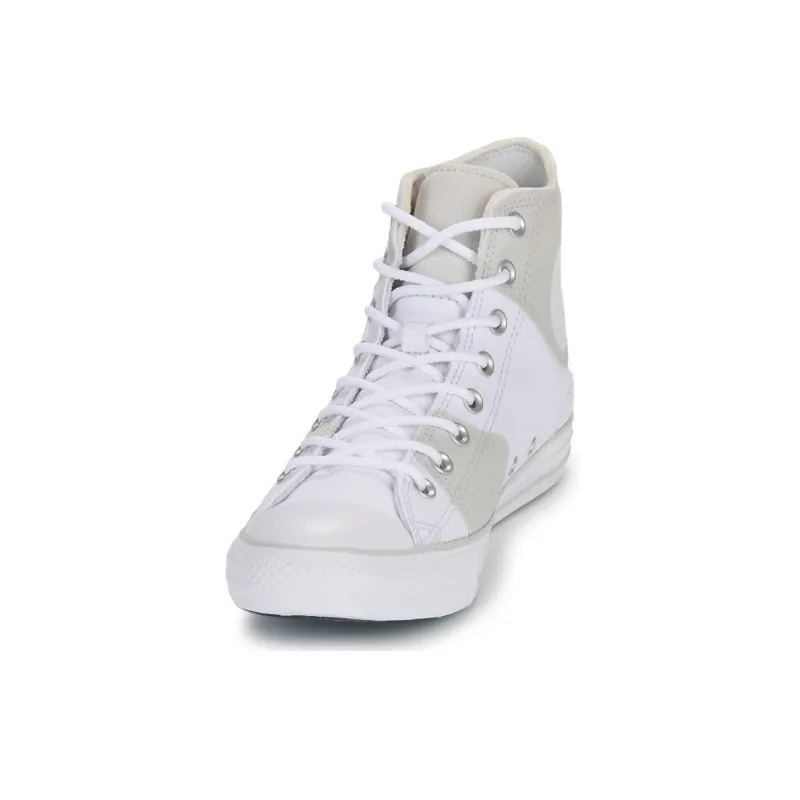 Converse Chuck Taylor All Star Anti Slip Wear Resistant High Top Canvas Shoes Men's White Gray-4