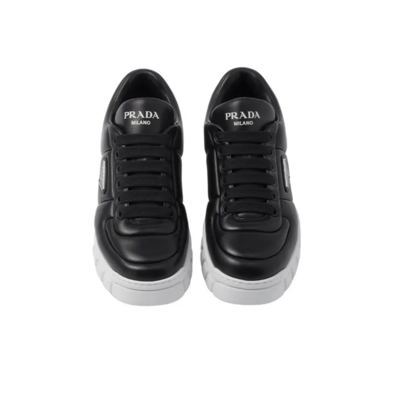 PRADA Wear-Resistant Low-Top Sports Casual Shoes Men's Black White-3