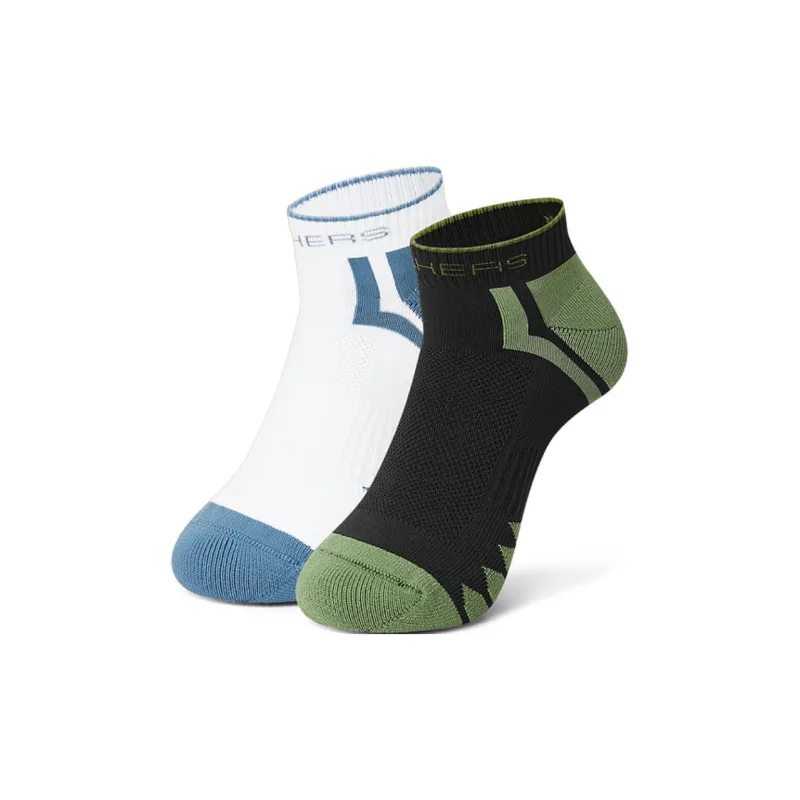 Skechers Mountain And Wild Outdoor Series Ankle Socks Unisex 2 Pack-0