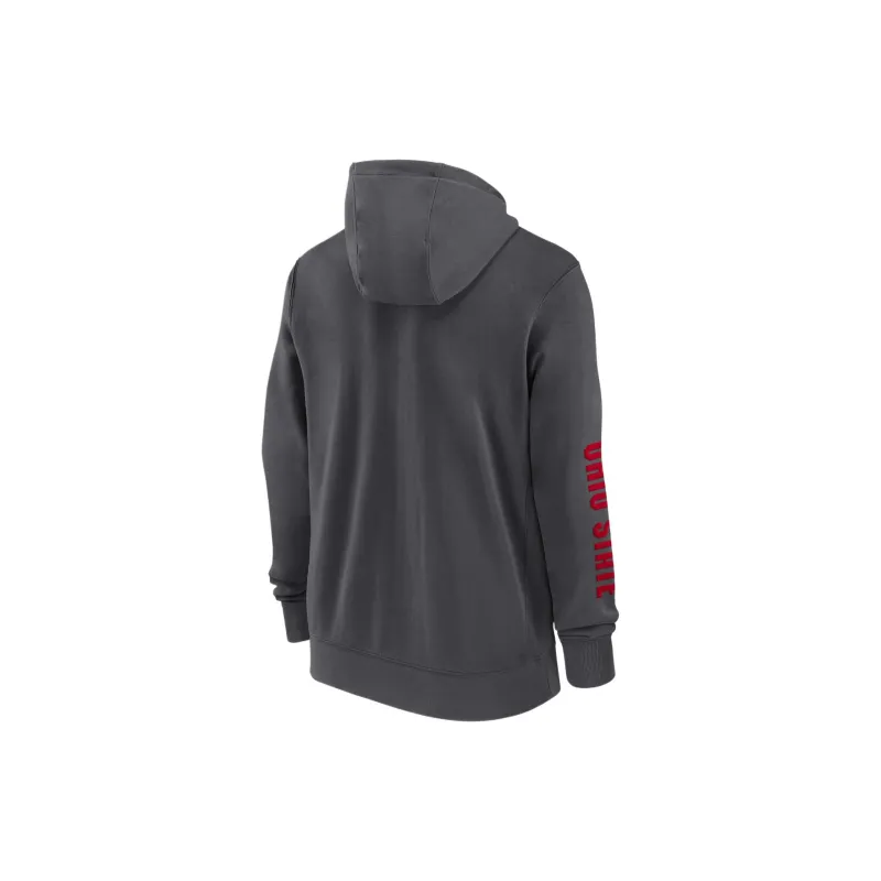 Nike Ohio State Buckeyes Sideline Team Issue Men's Nike College Full Zip Hoodie-1