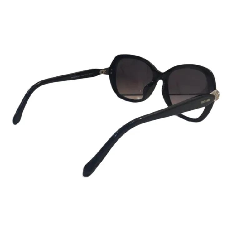 Roberto Cavalli Irregular Shape Sunglasses Women's Black-2