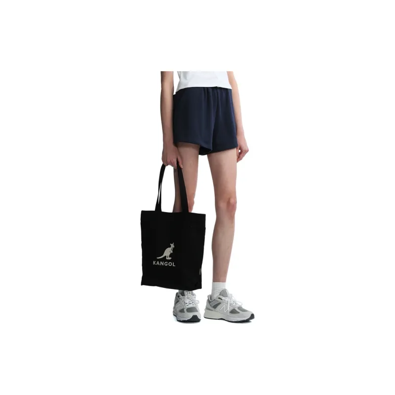 KANGOL Canvas Canvas Bag Tote Bag Shopping Bag Handbag Shoulder Bag Regular Unisex Black-3