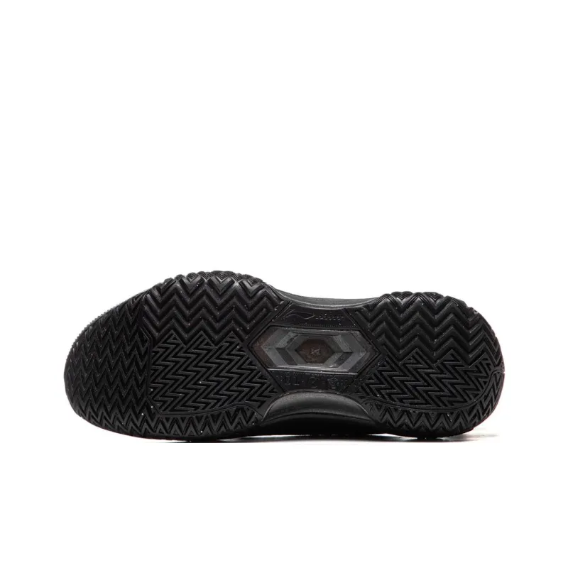 LiNing Shudder Cushioning Anti Slip Wear Resistant Breathable Lightweight Rebound Low Top Basketball Shoes Men's Black-5